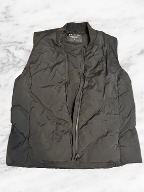 Athleta Black Insulated Quilted Zip Vest